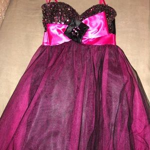 Black & Pink Sequin Dress